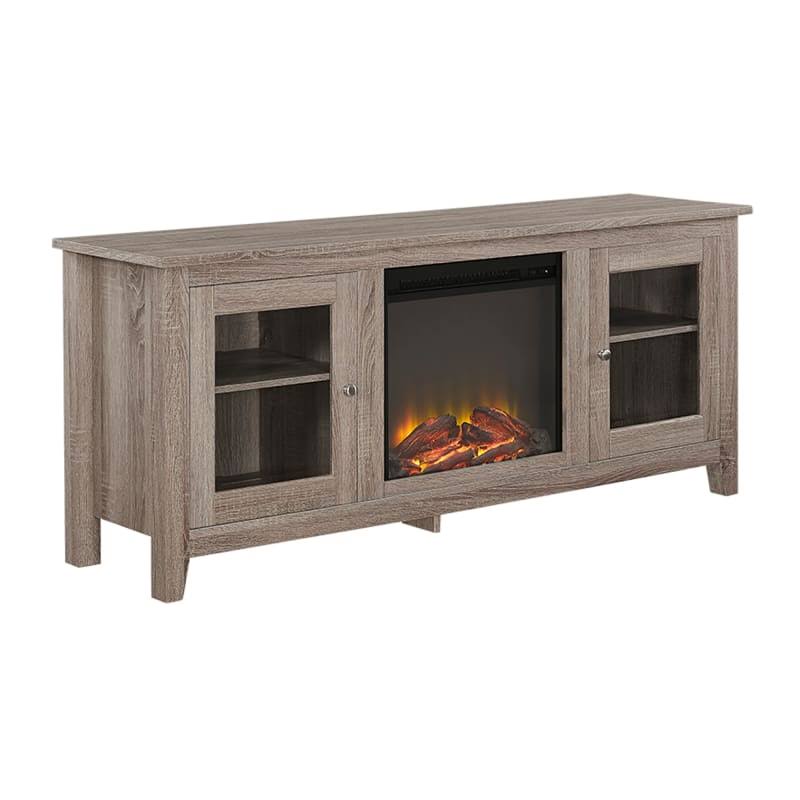 58x22 Wide TV Stand Media Cabinet with Fireplace R8461