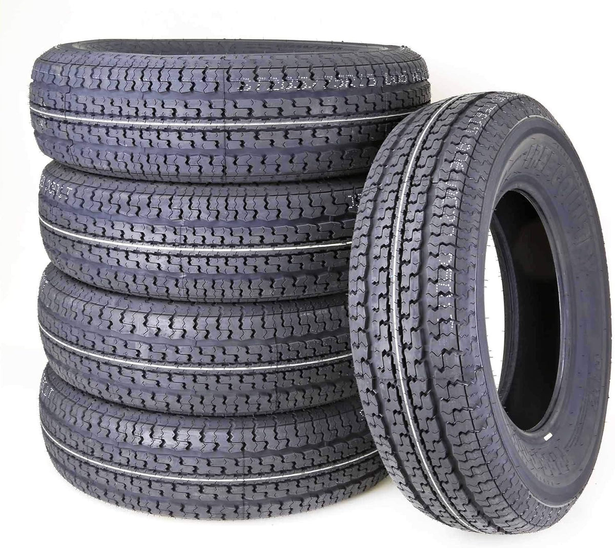 5 Trailer Tires ST175/80R13 6PR Load Range C with Scuff Guard V636