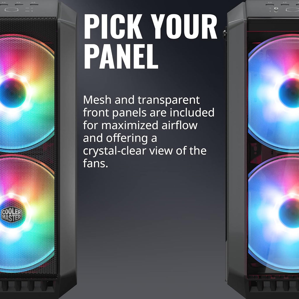 Tempered Glass Side Panel Carrying Handle RGB Fans CPU Air Cooler S477894