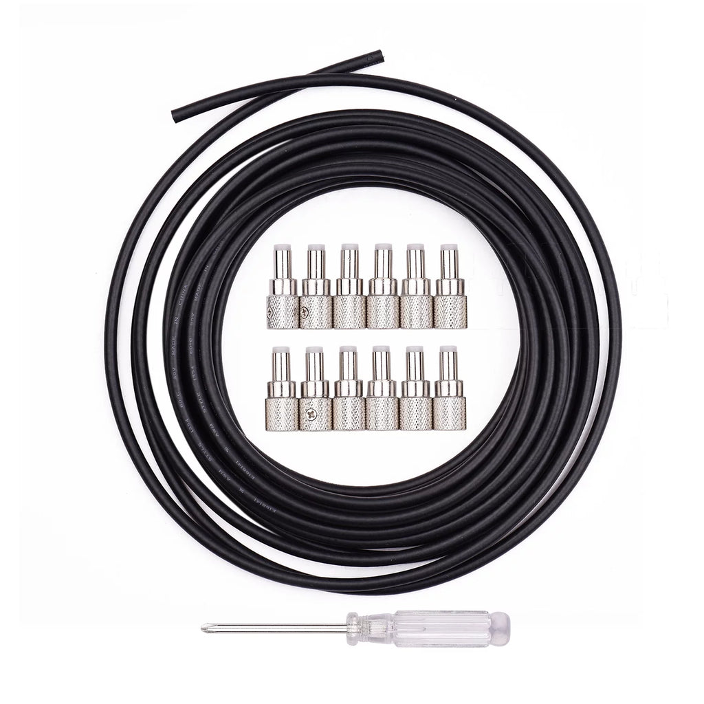 Solderless Guitar Pedal Cable Kit with 12 Plugs I9680