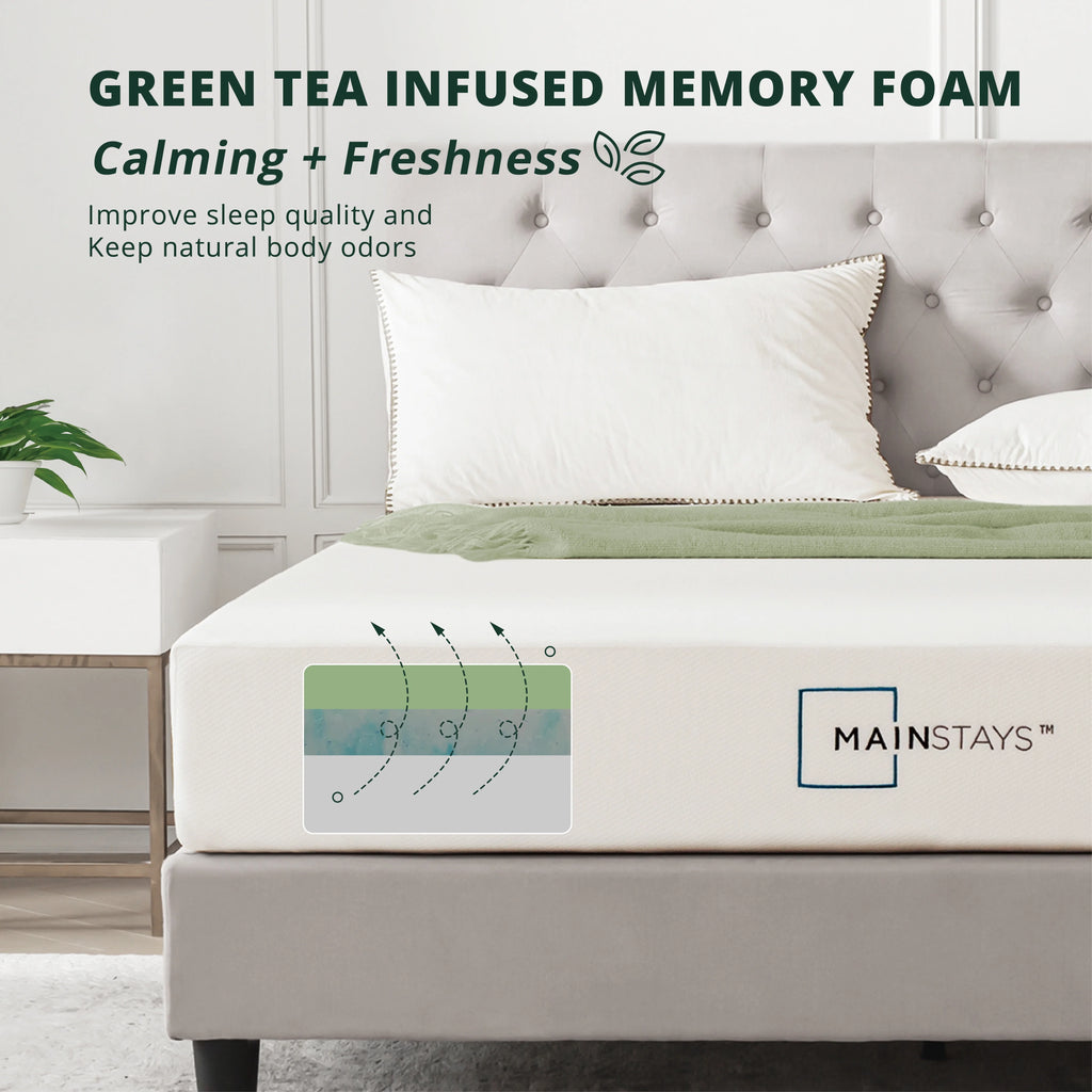 Green Tea Infused Memory Foam Mattress, Twin P305