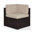 Brown Wicker Corner Patio Chair L346