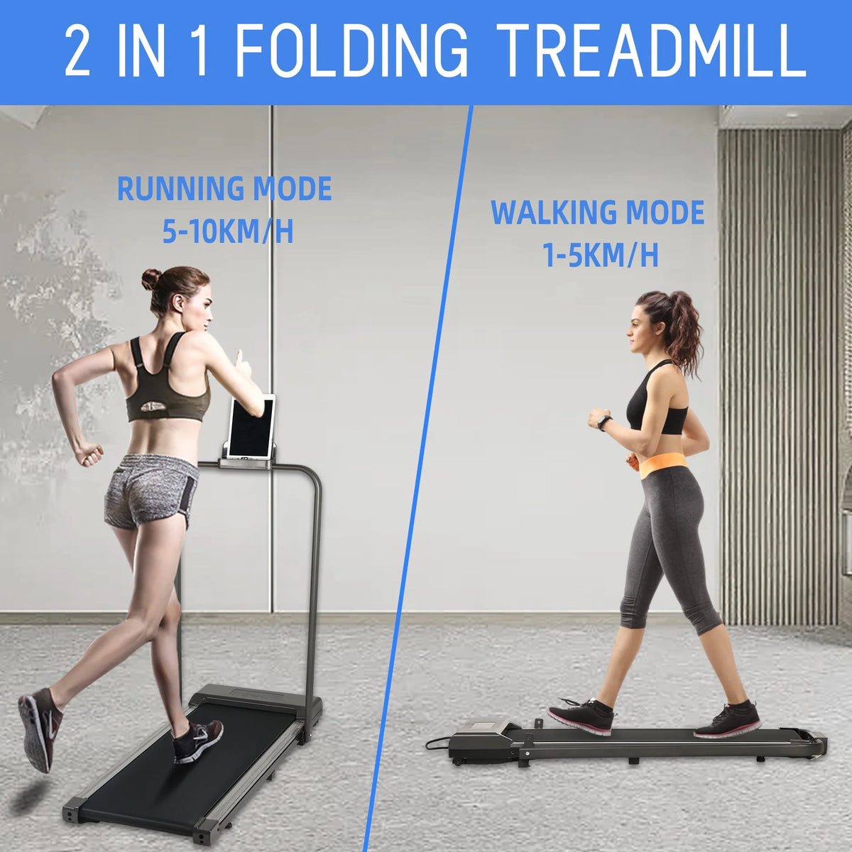 2 in 1 Folding Electric Treadmill V478