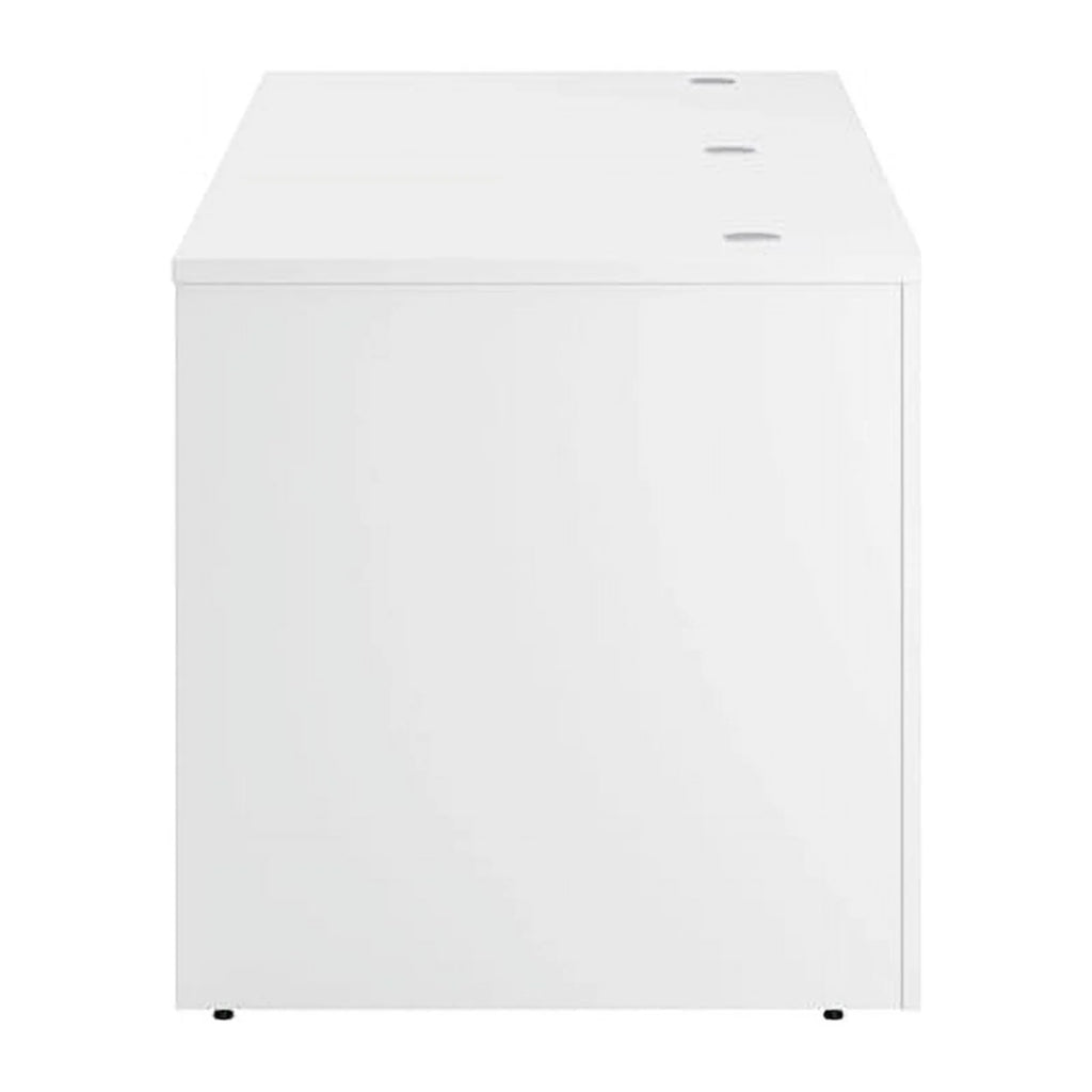 White Engineered Wood Executive Desk H736
