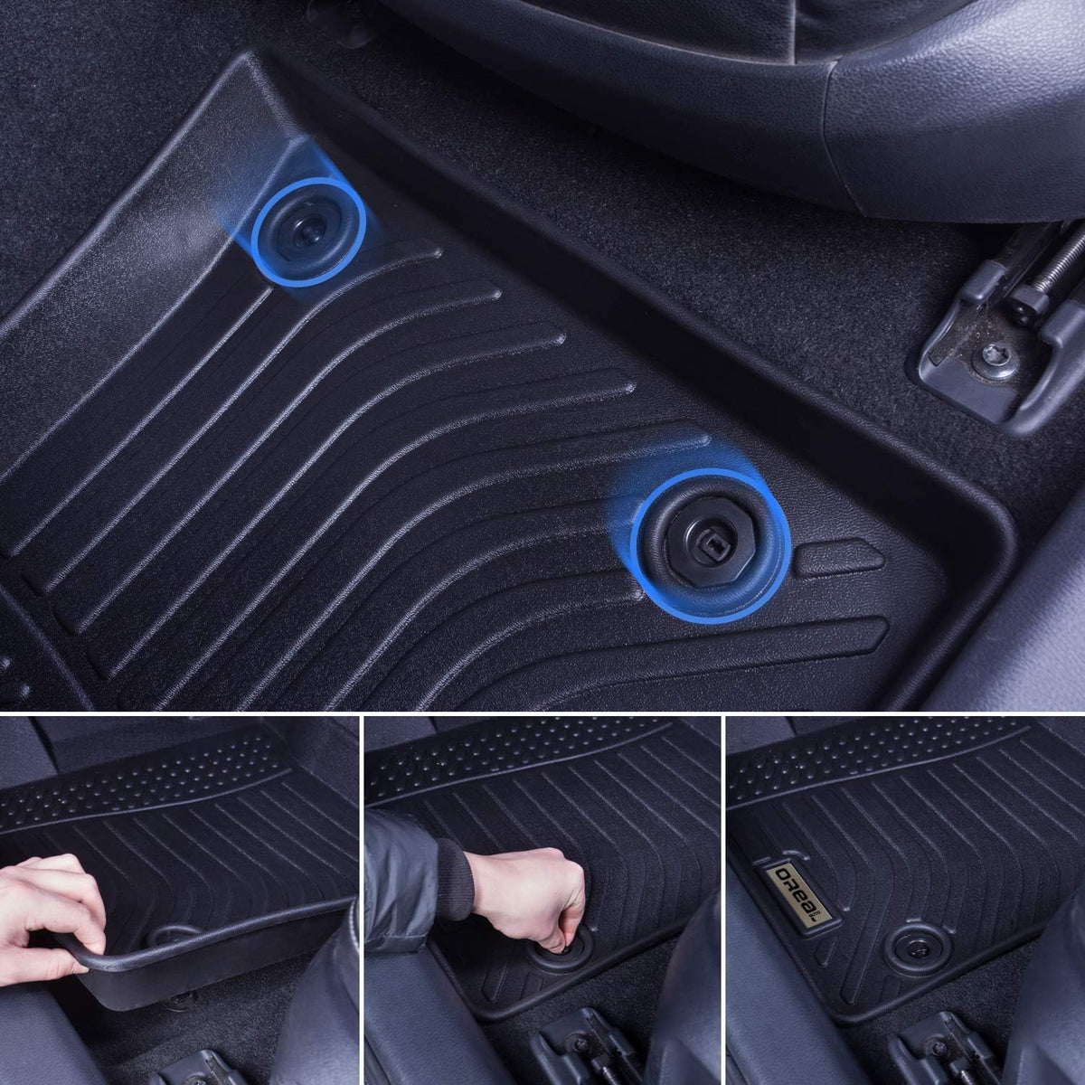 Black All Weather Floor Mats Liners G8293