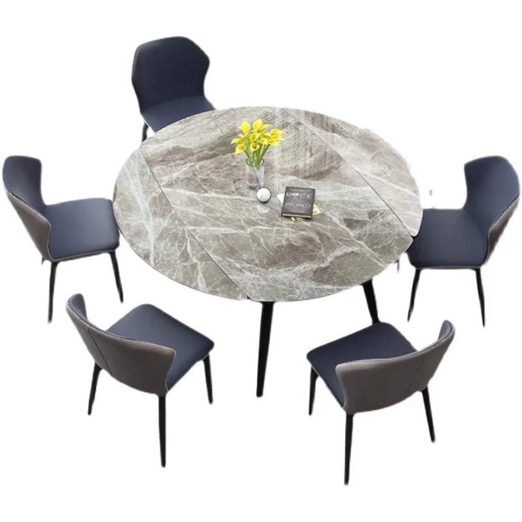 Light Luxury Rotating Rectangular Dining Table and Chair Set W159159