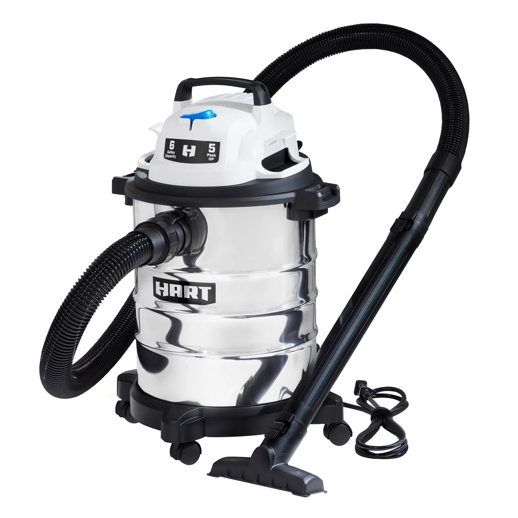6 Gallon 5 Peak HP Stainless Steel Wet/Dry Vacuum X5361