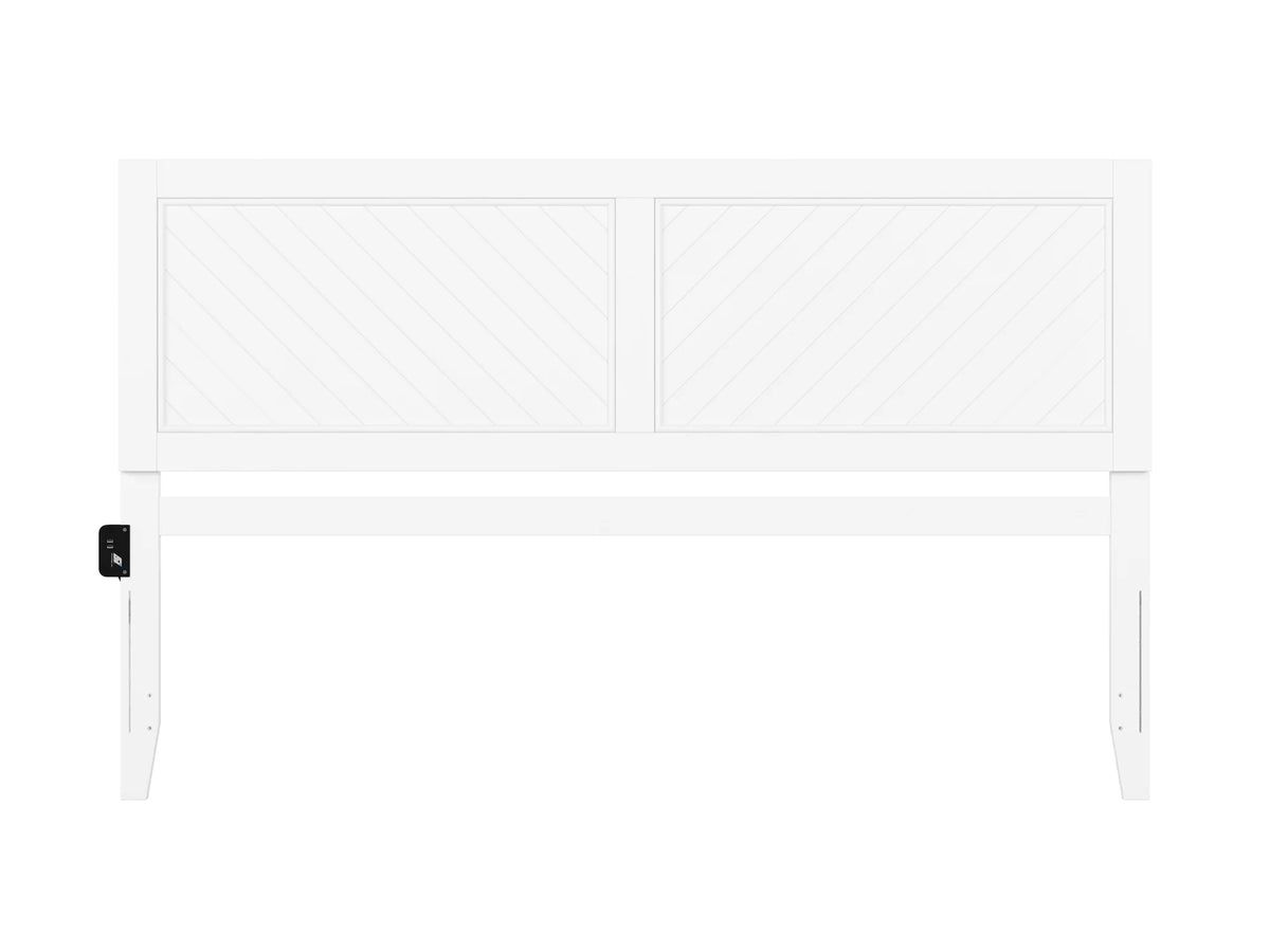 White Solid Wood King Headboard K25271