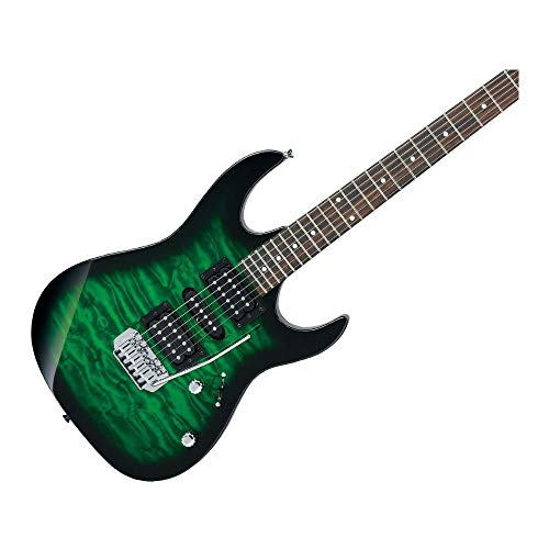 Transparent Green Burst 6 String Solid-Body Electric Guitar L3950