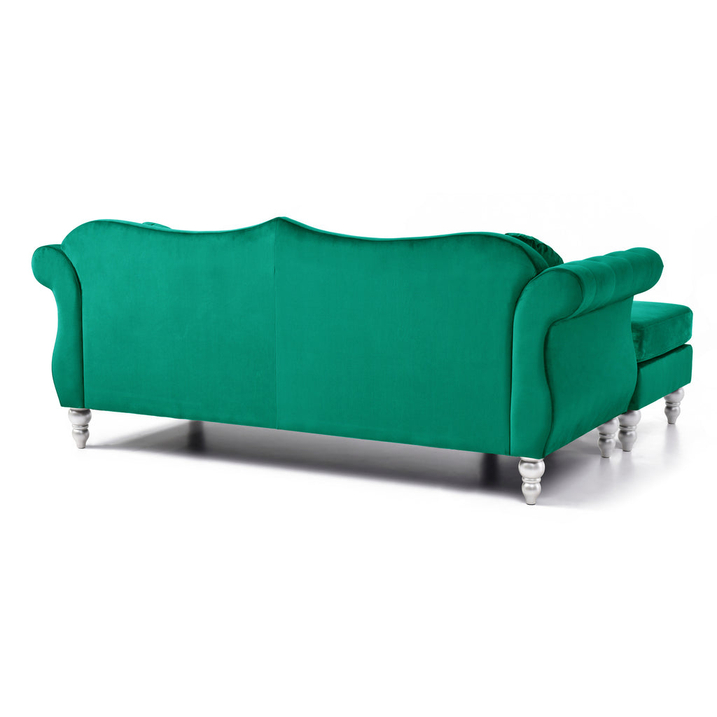 Green Sofa Chaise E8511
