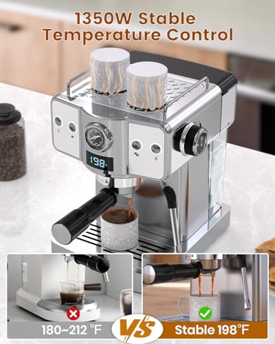 20 Bar Espresso Machine with Milk Frother and 60oz Water Tank M3848