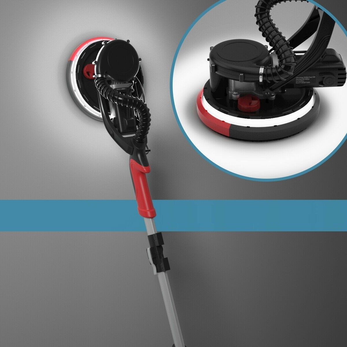 9′′ Electric Drywall Ceiling Pole Sander with LED L655