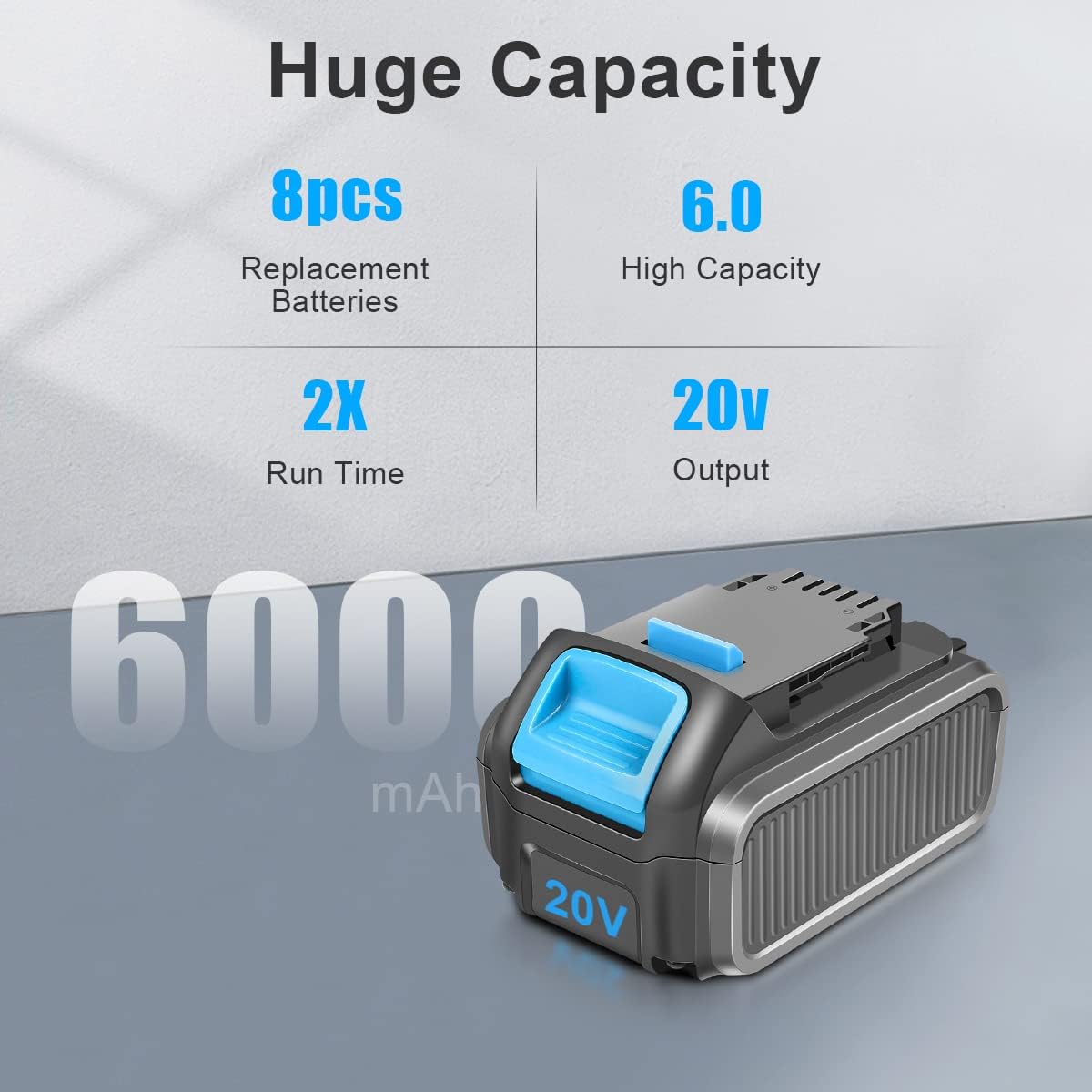 20V 6.0Ah Battery with LED Indicator W53148