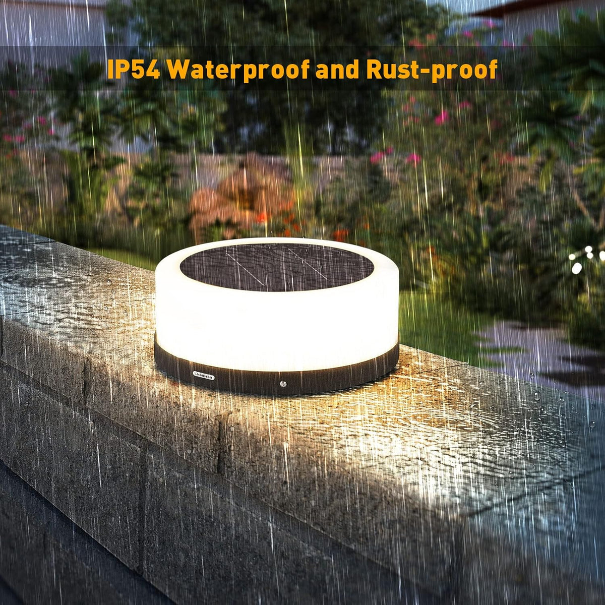 Outdoor Solar Post Cap Light, Modern LED Warm Light T309997
