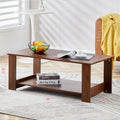 2-Tier Wood Coffee Table with Storage H4594