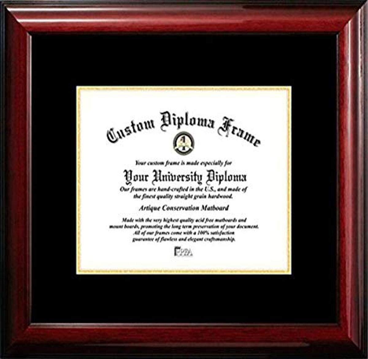 Mahogany Certificate Frame with Black and Gold Mats I577459