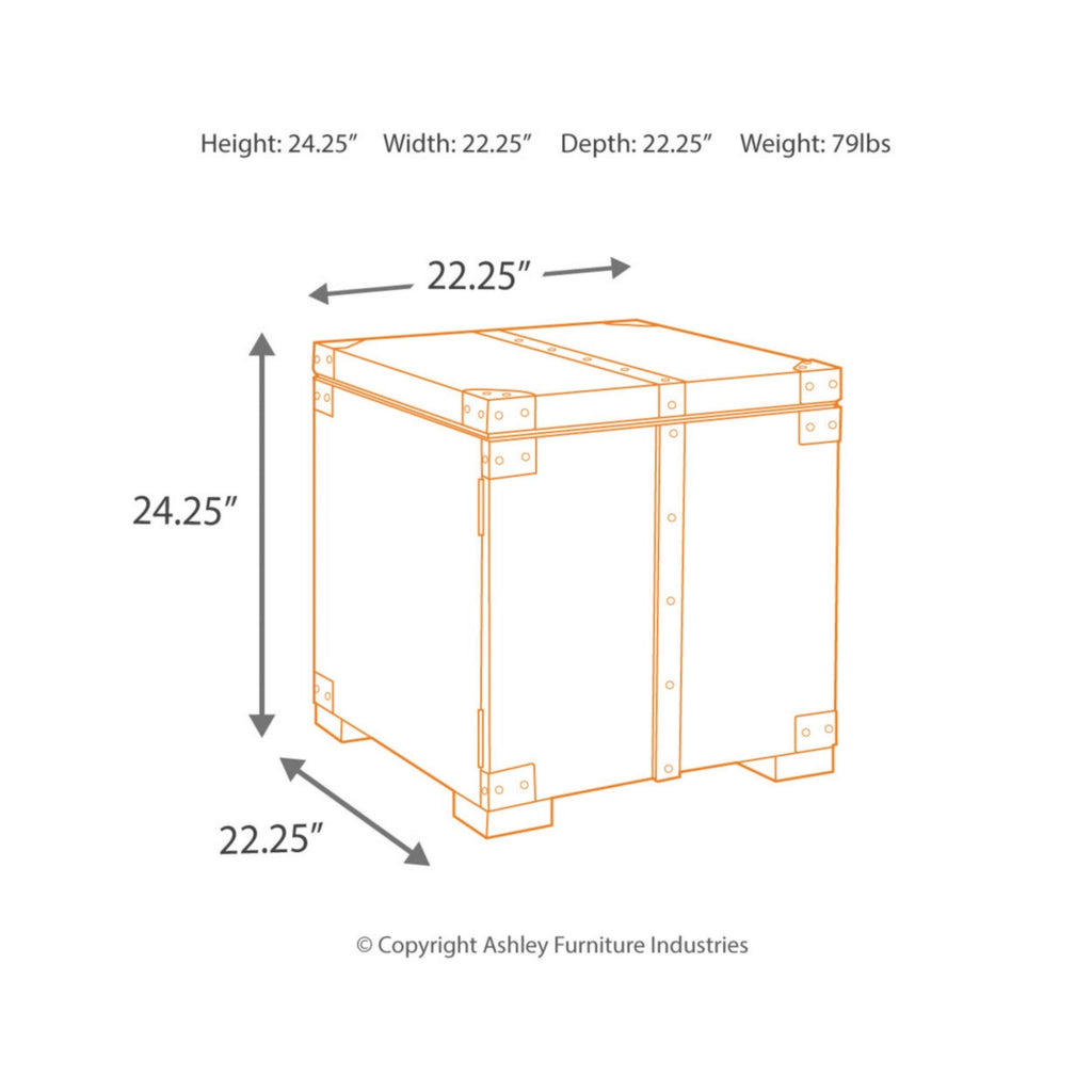 Grayish Brown Square End Table I101