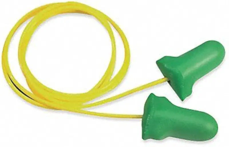 Disposable Corded Earplug 30 dB One Size Polyurethane Green L924