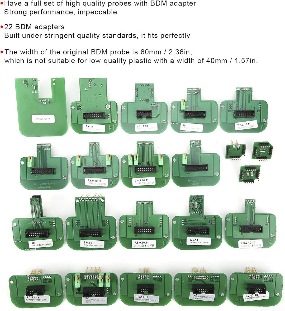 BDM Adapter Chip Tuning Tool Accessory Kit, 22pcs R310080