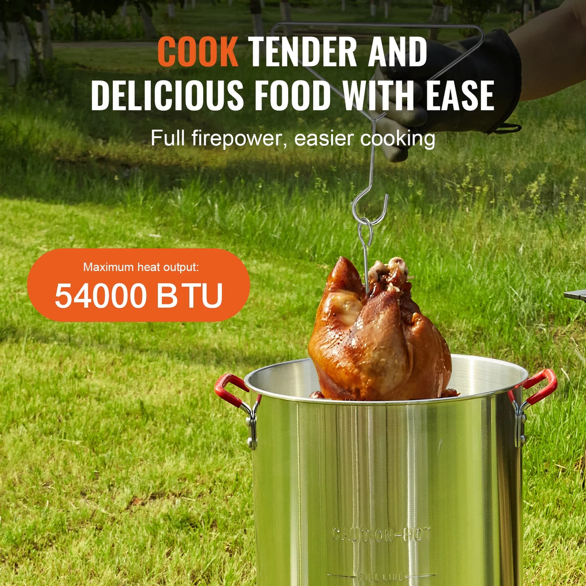 30 Qt Propane Aluminum Turkey Fryer Stock Pot L111235