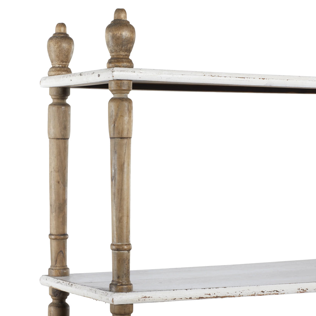 White Wood 5-Tier Shelving Unit I31246