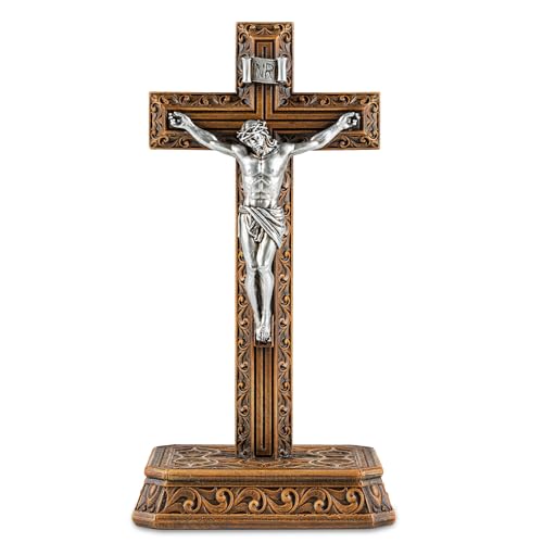 6.45" H Saint Benedict Medal Crucifix with Base H857