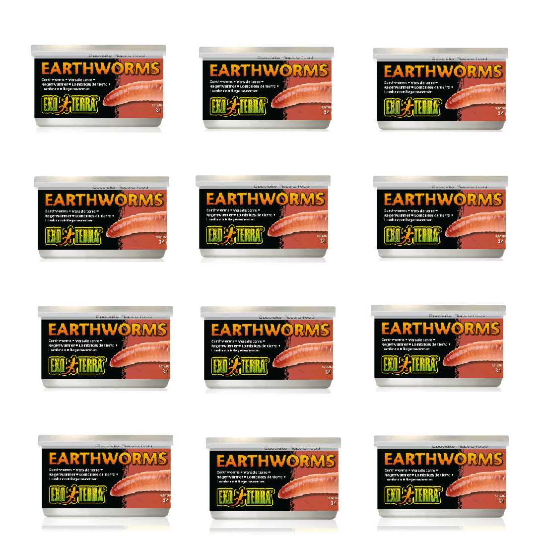 Canned Earthworms Reptile Food D94696