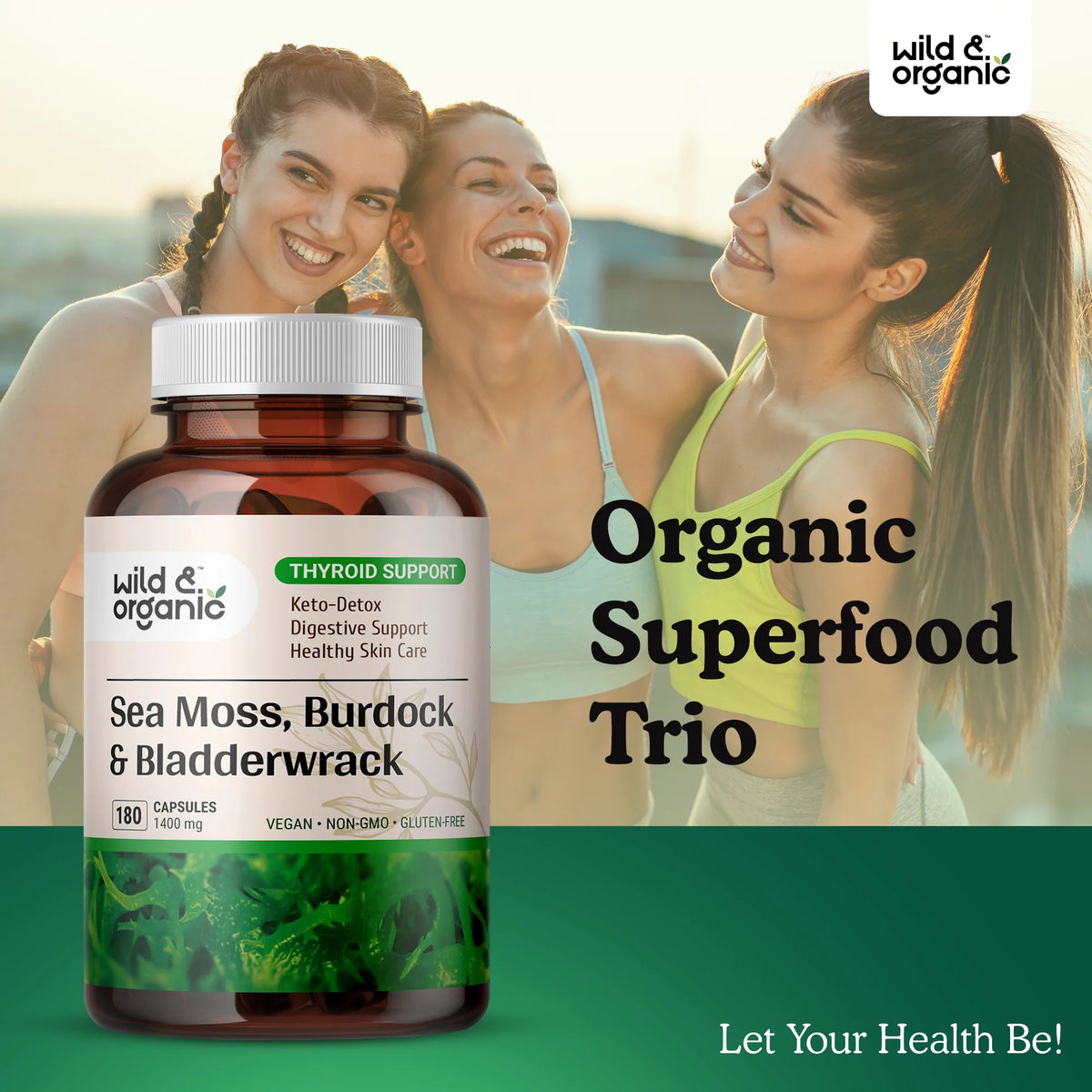 Sea Moss 180 Capsules with Irish Moss, Burdock Root & Bladderwrack W352