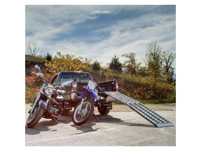 Single Runner Folding Aluminum Motorcycle Ramp C2905
