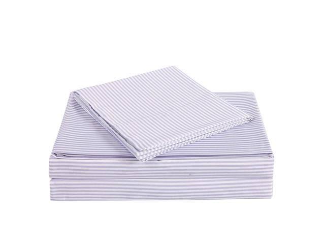 Purple Printed Stripe Sheet Set, Queen S85282