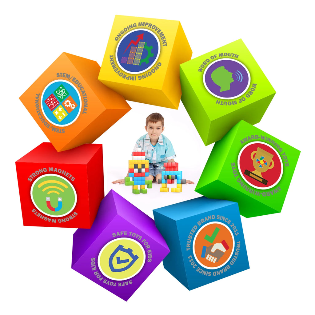 102pcs Magnetic Puzzle Cube Sensory Toys S1800