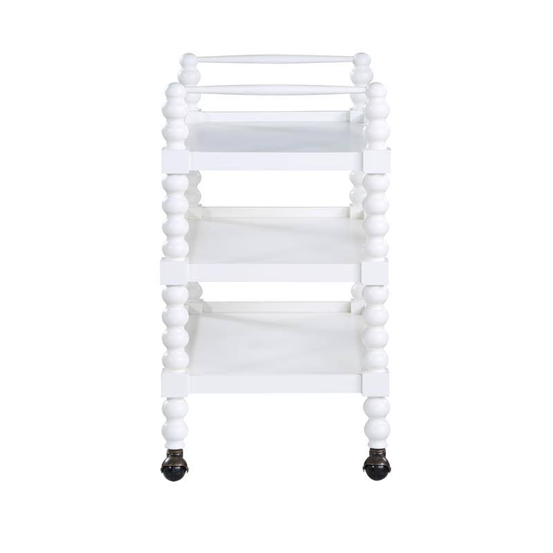 White Wood 3-Shelf Cart E2038