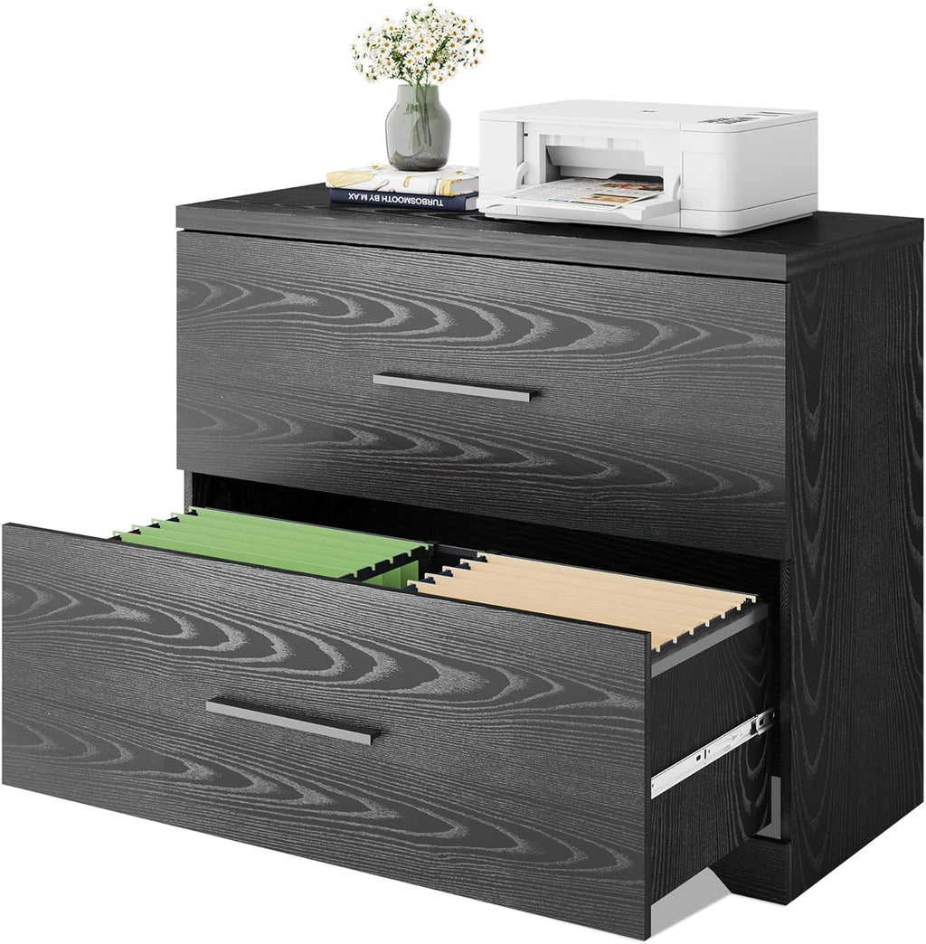 Gray Oak 2 Drawer Wood Lateral File Cabinet S784032
