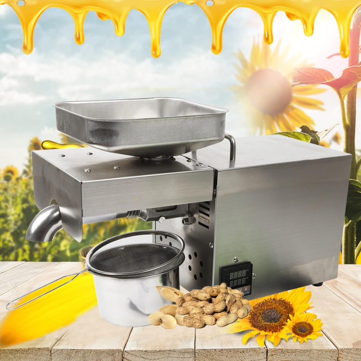 1500W Stainless Steel Electric Automatic Oil Press Machine O58183