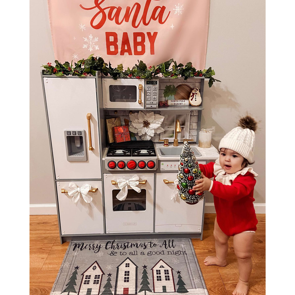 Gray Wooden Play Kitchen with 36 Accessories G3637