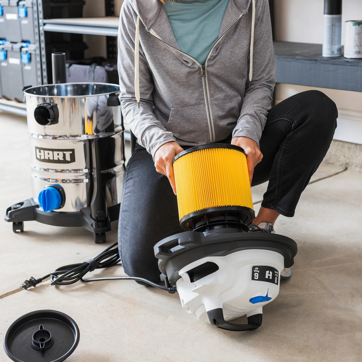 6 Gallon 5 Peak HP Stainless Steel Wet/Dry Vacuum X5361