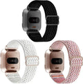 3-Pack Nylon Bands Compatible with Fitbit Versa L820