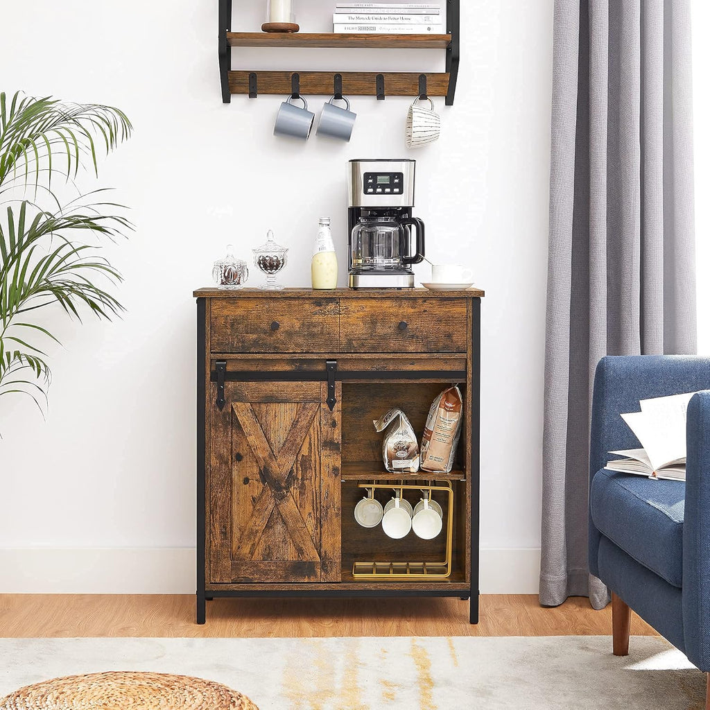 Buffet Cabinet with 1 Drawer and Sliding Barn Door S6541