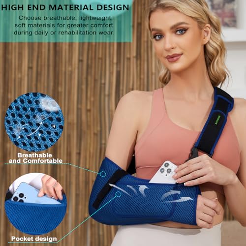 Medical Sling with Shoulder Pad for Arm, Wrist, Elbow, Clavicle Fracture Post-Surgery (Medium) M674744