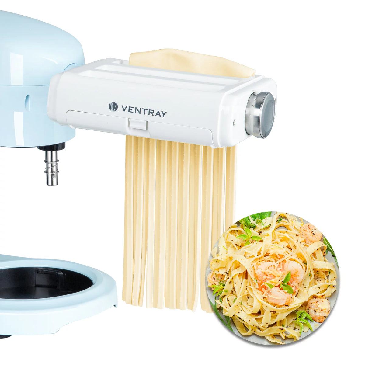 3 in 1 Pasta Maker Attachment for KitchenAid Stand Mixers with Cleaning Brush S32655