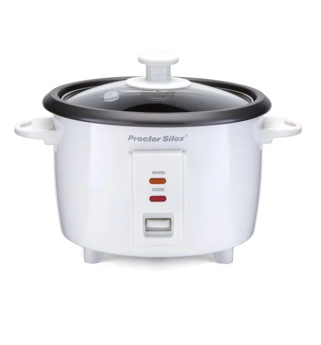 White 8 Cups Rice Cooker & Food Steamer A8523