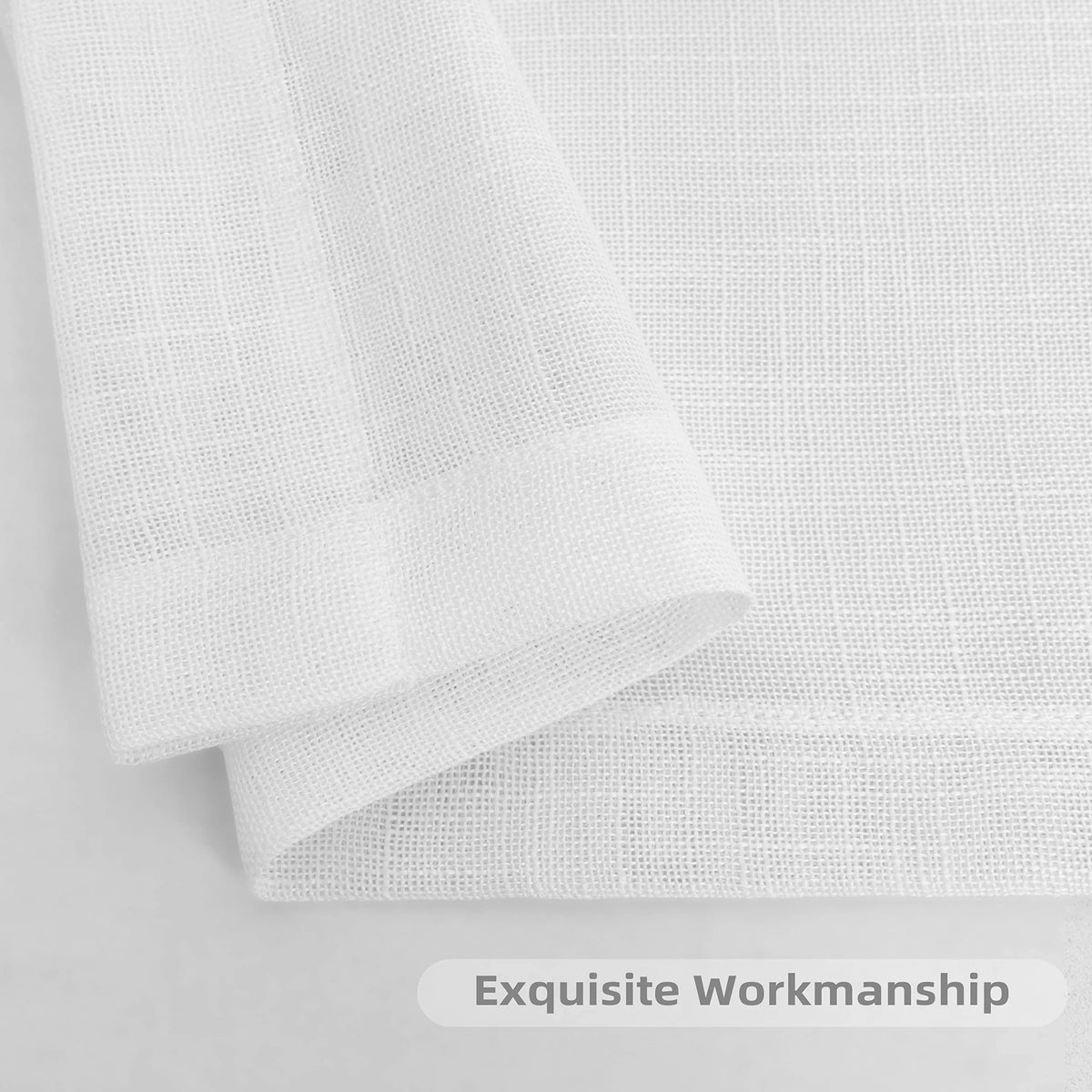 White Pinch Pleat Sheer Curtains 2 Panels 52" x 96" Y9612