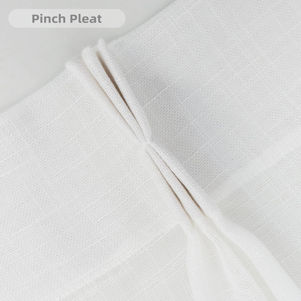 White Pinch Pleat Sheer Curtains 2 Panels 52" x 96" Y9612