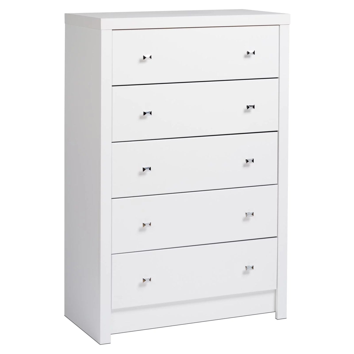 White 5 Drawer Wooden Dresser B179962