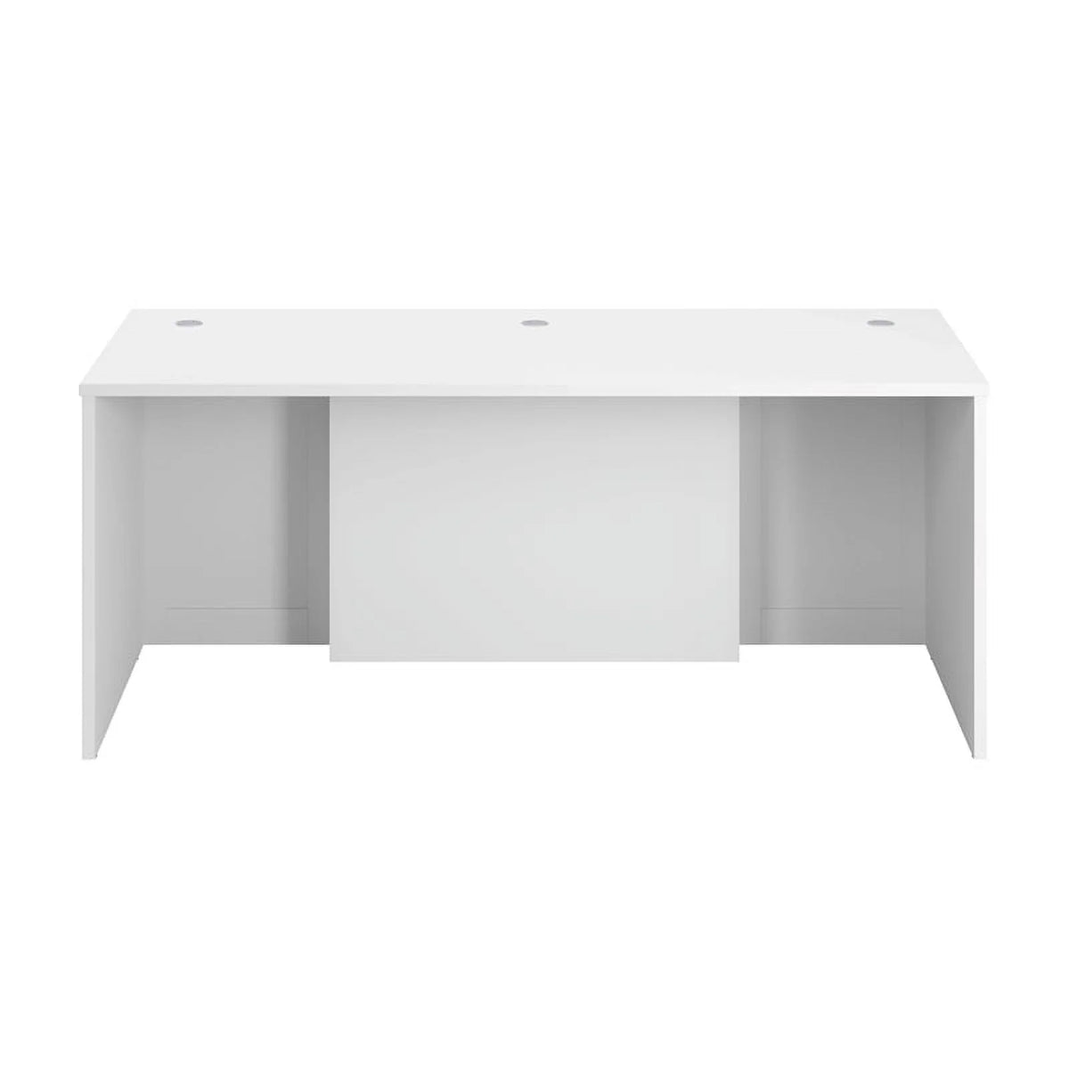 White Engineered Wood Executive Desk H736