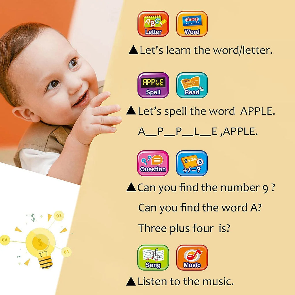 Kid Tablet Toddler Learning Pad Educational Toys X93317