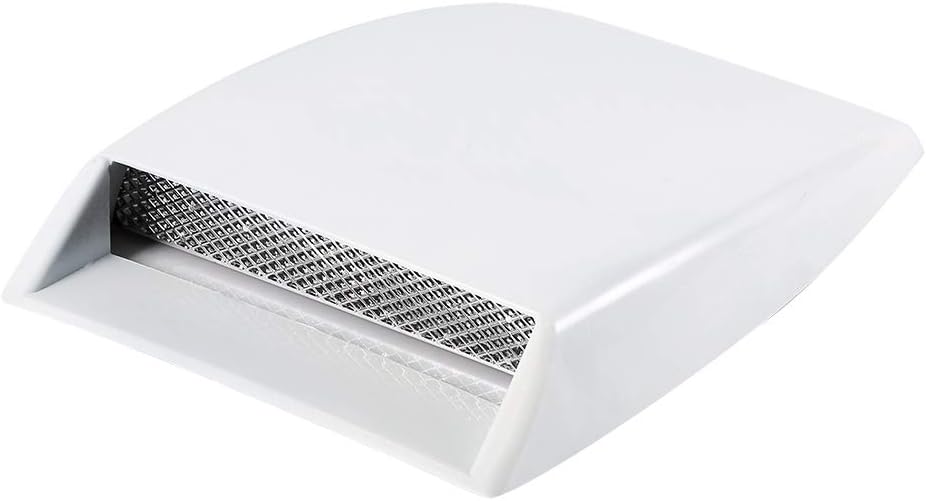 White Car Hood Vent Cover Q9563