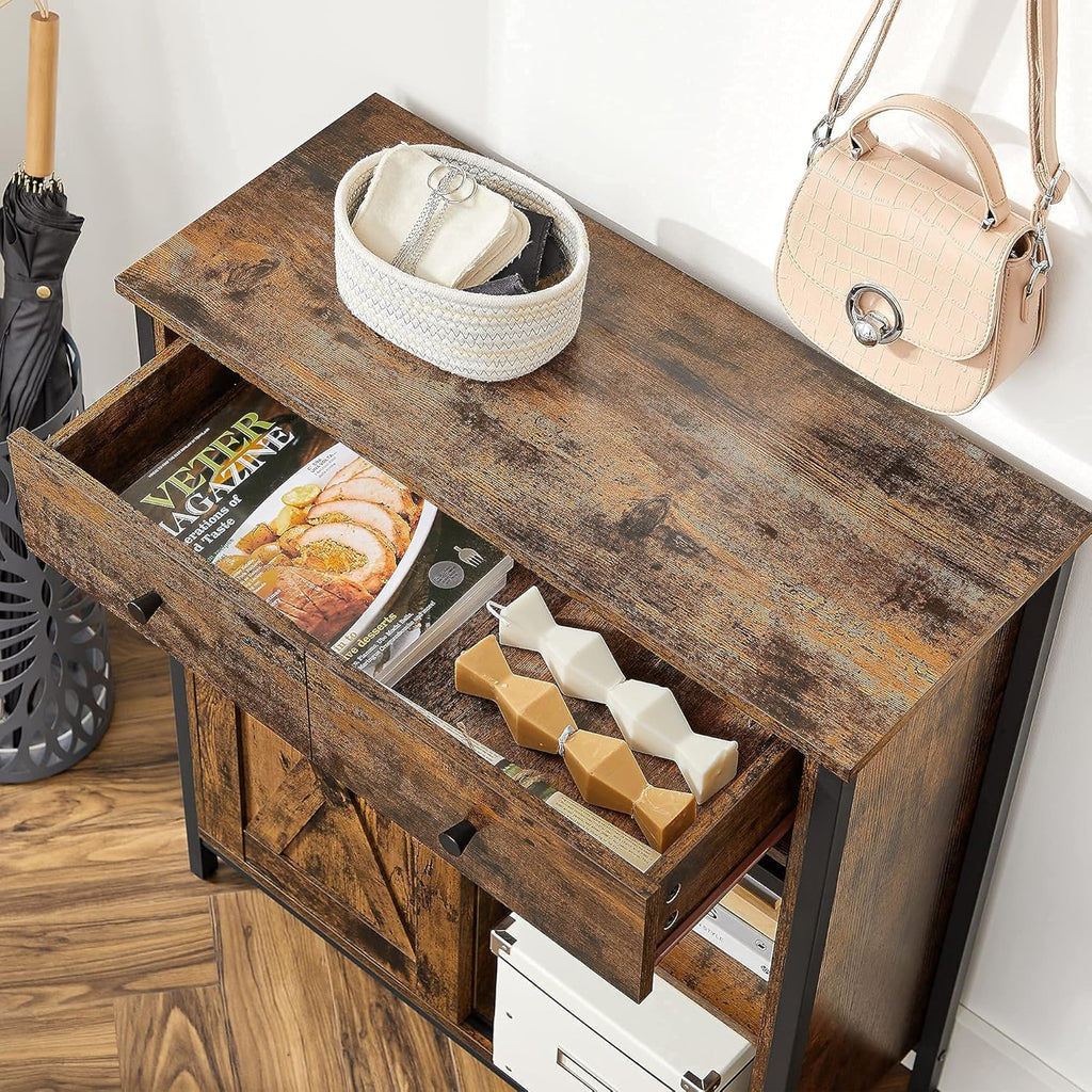 Buffet Cabinet with 1 Drawer and Sliding Barn Door S6541