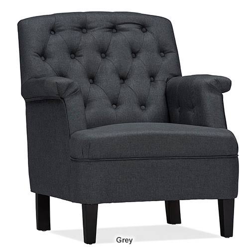 Beige Fabric Upholstered Button-Tufted Armchair O550844