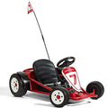 36V Battery-Powered Kids Electric Go-Kart with Adjustable Seat, Rubber Wheels, Grey X5205